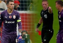 Galatasaray'da Fernando Muslera'dan Alan Virginius'a tekme!