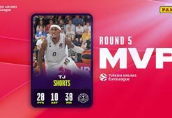 Euroleague'de 5. haftanın MVP'si TJ Shorts