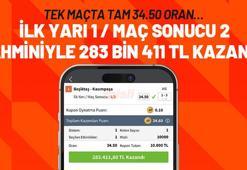 Kasımpaşa’nın Beşiktaş karşısındaki geri dönüşünü tahmin edip 34.50 oranı bildi, 283 bin 411 TL kazandı!