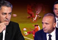 Trio'da Galatasaray - Konyaspor maçının tartışmalı pozisyonları değerlendirildi: Kırmızı kartı atladı! Penaltı yorumu