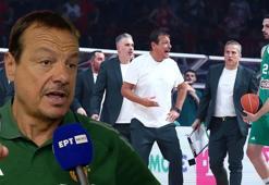 Olympiacos - Panathinaikos maçında skandal! Türkiye'ye küfürler sonrası Ergin Ataman'dan sert tepki