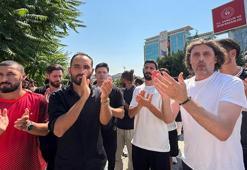 3. Lig futbolcularından bakanlık önünde açıklama