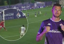 Edin Dzeko, Fiorentina'daki ilk maçında golünü attı!
