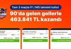 Tam 3 maçta İY / MS tahmini tuttu! 90’da gelen gollerle 463.841 TL kazandı
