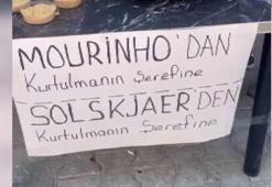 Taraftarlar, Jose Mourinho ve Ole Gunnar Solskjaer’in gidişi için helva kavurdu