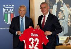 TFF Başkanı İbrahim Hacıosmanoğlu Gabriele Gravina'yı ziyaret etti