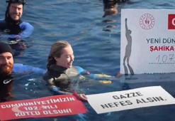 Şahika Ercümen 'Cumhuriyet' ve 'Gazze' için daldı, rekor kırdı