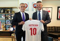 Fenerbahçe Başkanı Sadettin Saran'dan TFF Başkanı Hacıosmanoğlu'na ziyaret