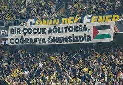 Fenerbahçe'den Filistin için pankart