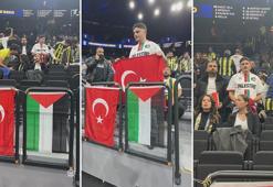 Fenerbahçe Beko taraftarlarından İsrail ekibi Maccabi Rapyd'e Filistin tepkisi