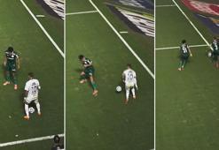 Çalım atmaya çalışan Neymar'ın zor anları ekranlara yansıdı