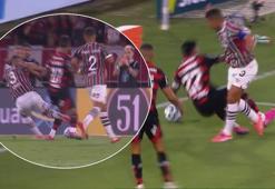 Fluminense-Flamengo maçında hakem saç baş yoldurttu bu pozisyona penaltı çalmadı!