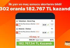 İlk yarı ve maç sonucu skorlarını bildi! 4.302 oranla 182.767 TL kazandı…
