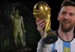 Lionel Messi için 21 metrelik dev heykel!