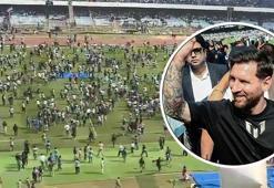 Messi'yi göremeyen Hintli taraftarlar stadyumu tahrip etti!