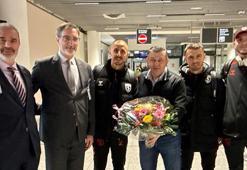 Samsunspor'a Almanya'da çiçekli karşılama
