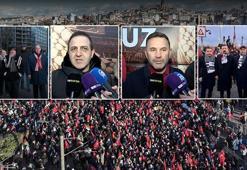 Spor camiası, Filistin'e destek olmak için Galata Köprüsü'nde düzenlenen eyleme katıldı