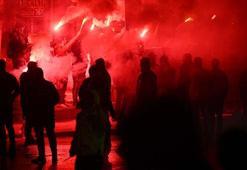 Galatasaray kafilesine Gaziantep'te coşkulu karşılama