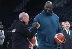 Cumhurbaşkanı Recep Tayyip Erdoğan, NBA'in efsane isimlerinden Shaquille O'Neal ile bir araya geldi