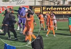 Kilis'te Bölgesel Amatör Lig maçında saha karıştı!