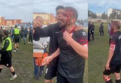 Maç sonu saha karıştı: 3 futbolcu yaralandı