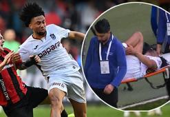 Sahadan sedyeyle çıkarıldı! Trabzonspor'un yıldızı sakatlandı