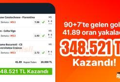 90+7’te gelen golle 41.89 oran yakaladı! 348.521 TL kazandı…