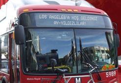 Los Angeles'ta 'Hoş geldiniz Ay-yıldızlılar' yazısı