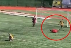Sahada skandal olay! Gol atan oyuncunun tekmeyle elmacık kemiğini kırdı