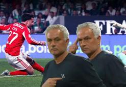 Sporting CP-Benfica maçına Rafa Silva damgası! 90+3'te gelen gol Mourinho'yu coşturdu: Kameralara olay hareket