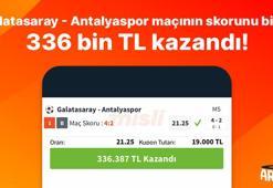 Galatasaray - Antalyaspor maçının skorunu bildi, 336 bin TL kazandı!
