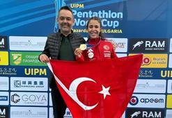 Milli pentatlet İlke Özyüksel'den altın madalya!