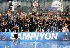 Hentbolda şampiyon Beşiktaş, kupasına kavuştu