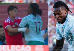 Rafael Leao rakibini yumrukladı, kırmızı kart gördü! Galatasaray'ın gözdesinden olay hareket