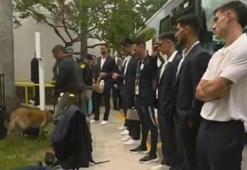 ABD'de Uruguay kafilesine polis ve narkotik köpekli arama!