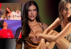 Türkiye - ABD maçına Barbara Palvin damgası! Türk taraftarla poz verdi...