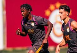 Galatasaray'da Bitshiabu takımla ilk antrenmanına çıktı