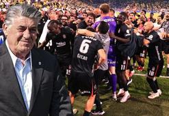 DEV PRİM! Beşiktaş Başkanı Serdal Adalı derbi zaferi sonrası soyunma odasına indi