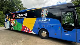 EURO 2024'e Özel olarak hazırlanan milli takım otobüsü, Almanya’da Ay-yıldızlıları bekliyor