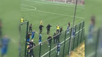 Malatya 1. Amatör Ligi maçında çıkan kavgada bir futbolcu yaralandı