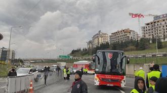 A Milli Futbol Takım otobüsü stada ulaştı