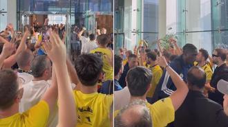 Fenerbahçe Beko, tezahüratlar eşliğinde Etihad Arena’ya doğru yola çıktı