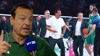 Olympiacos - Panathinaikos maçında skandal! Türkiye'ye küfürler sonrası Ergin Ataman'dan sert tepki