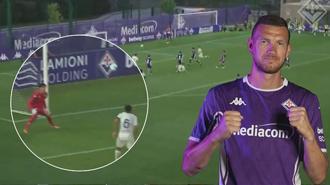 Edin Dzeko, Fiorentina'daki ilk maçında golünü attı!