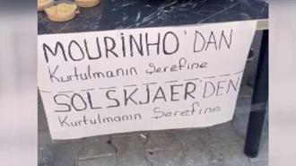 Taraftarlar, Jose Mourinho ve Ole Gunnar Solskjaer’in gidişi için helva kavurdu