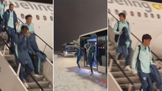 Athletic Club oyuncuları kar topu savaşıyla karşılandı!