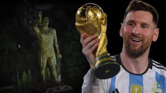 Lionel Messi için 21 metrelik dev heykel!