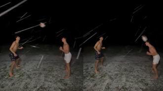 Arda Güler ve Yiğit Efe Demir'den kar altında kafa topu!