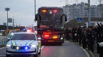 Galatasaray kafilesi Atatürk Olimpiyat Stadyumu'na ulaştı