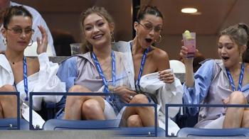Gigi Hadid ve Bella Hadid, Serena Williams'ın maçını izledi!